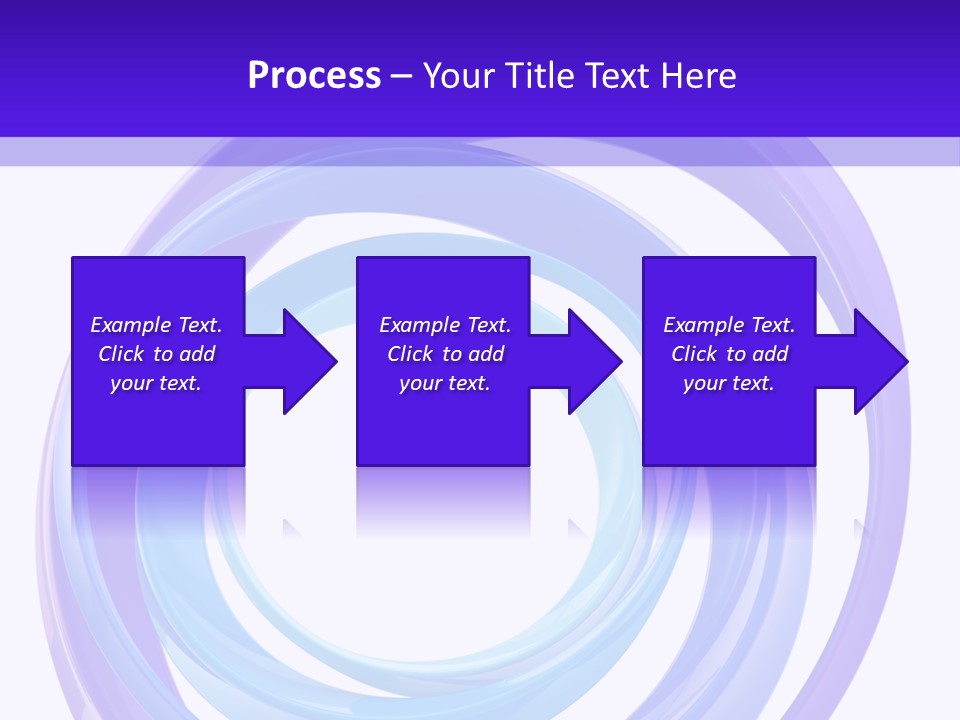 Circle Photo Frame Blue PowerPoint Template