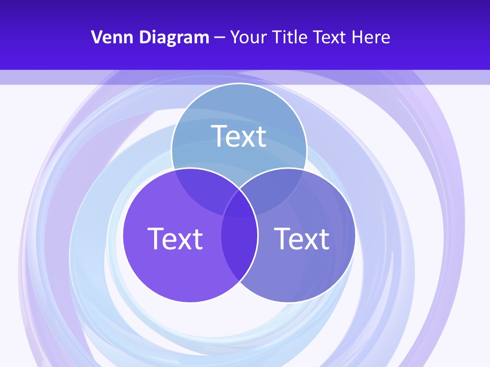 Circle Photo Frame Blue PowerPoint Template