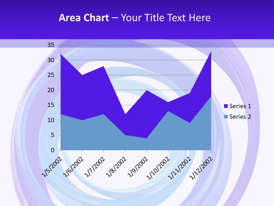 Circle Photo Frame Blue PowerPoint Template