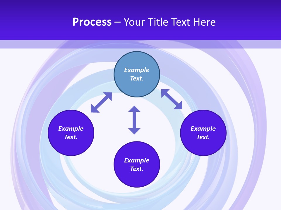 Circle Photo Frame Blue PowerPoint Template
