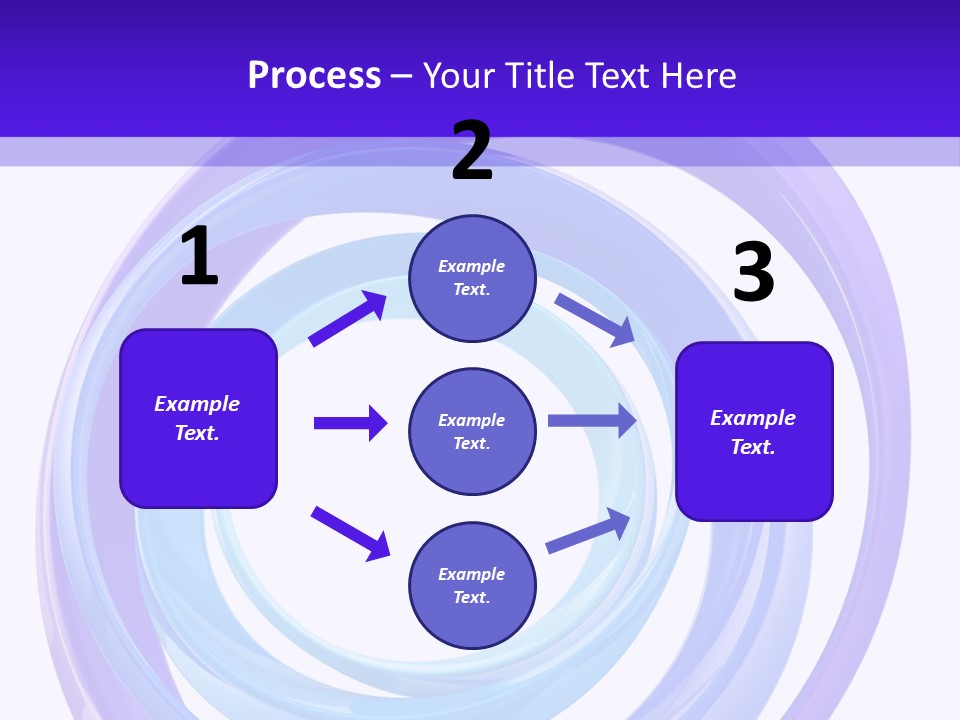 Circle Photo Frame Blue PowerPoint Template
