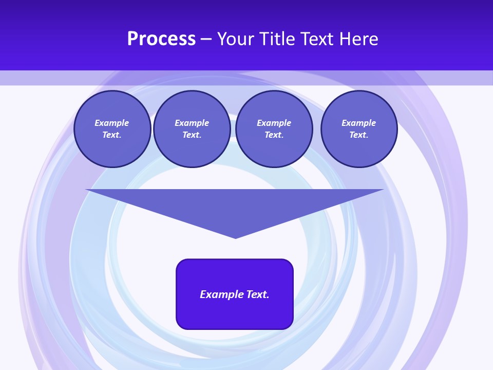 Circle Photo Frame Blue PowerPoint Template