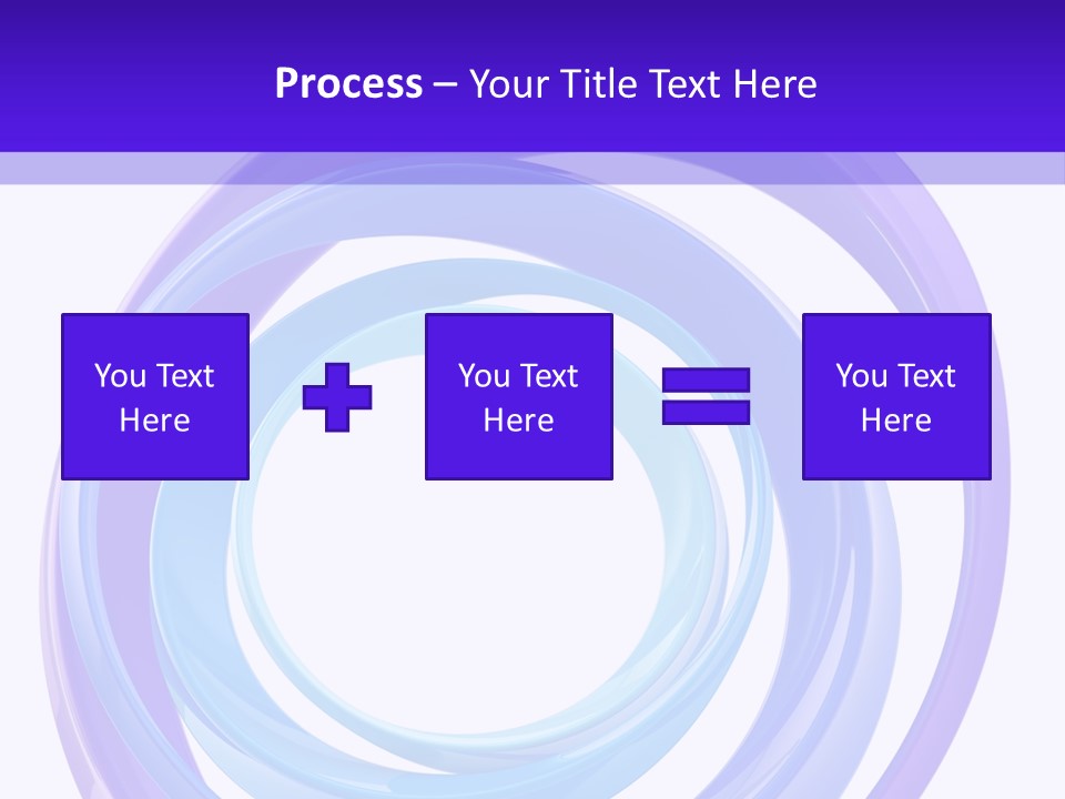 Circle Photo Frame Blue PowerPoint Template