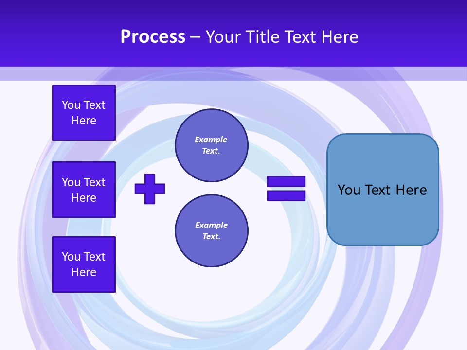 Circle Photo Frame Blue PowerPoint Template