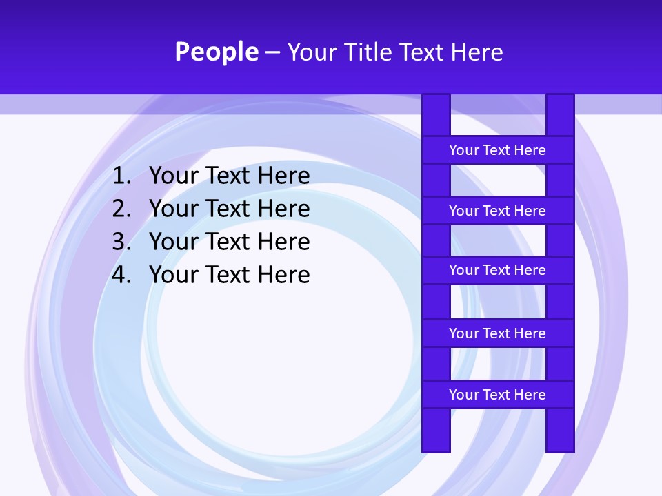 Circle Photo Frame Blue PowerPoint Template