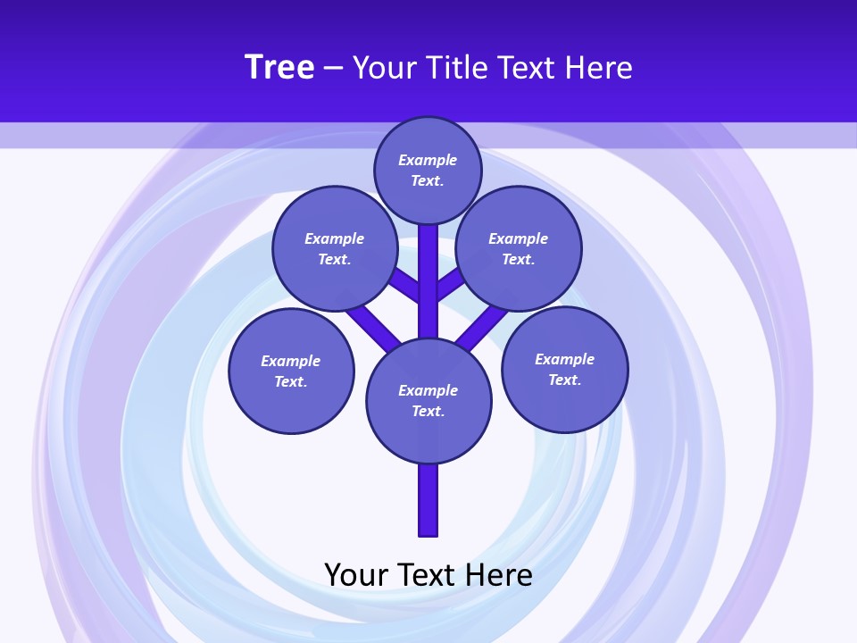 Circle Photo Frame Blue PowerPoint Template