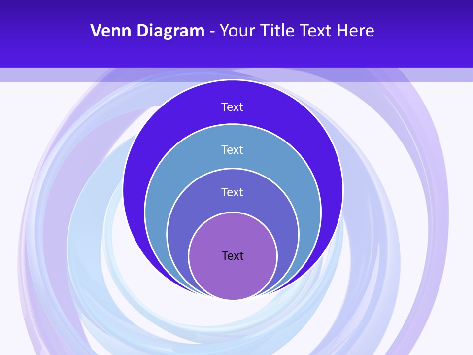Circle Photo Frame Blue PowerPoint Template
