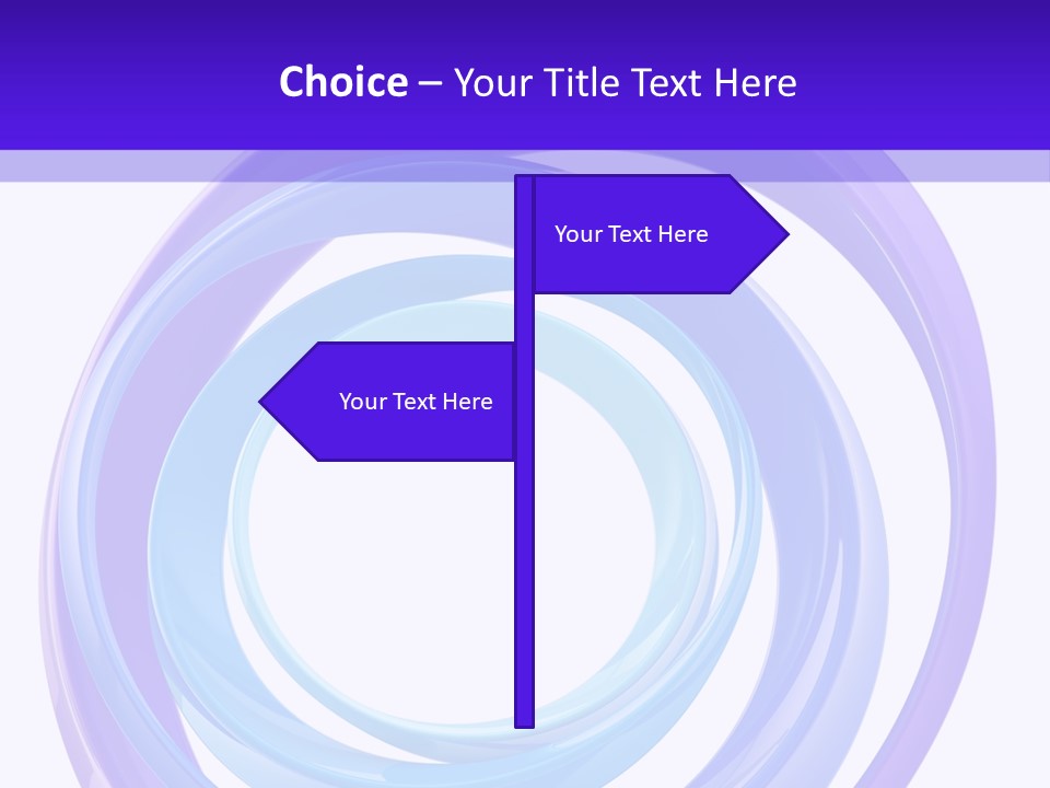 Circle Photo Frame Blue PowerPoint Template