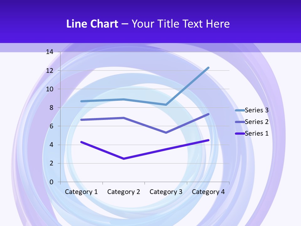 Circle Photo Frame Blue PowerPoint Template