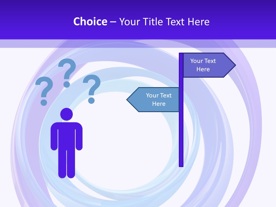 Circle Photo Frame Blue PowerPoint Template