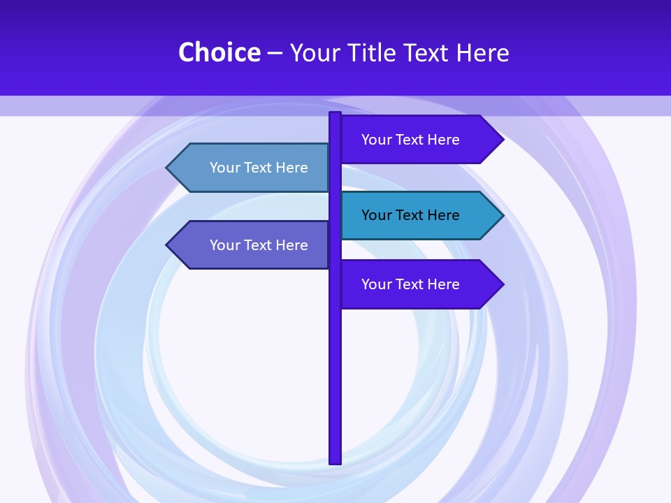 Circle Photo Frame Blue PowerPoint Template
