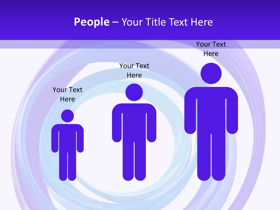 Circle Photo Frame Blue PowerPoint Template