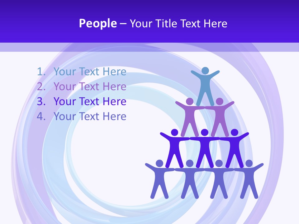 Circle Photo Frame Blue PowerPoint Template