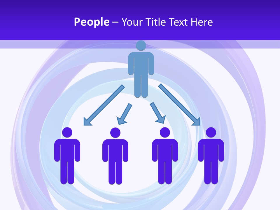 Circle Photo Frame Blue PowerPoint Template