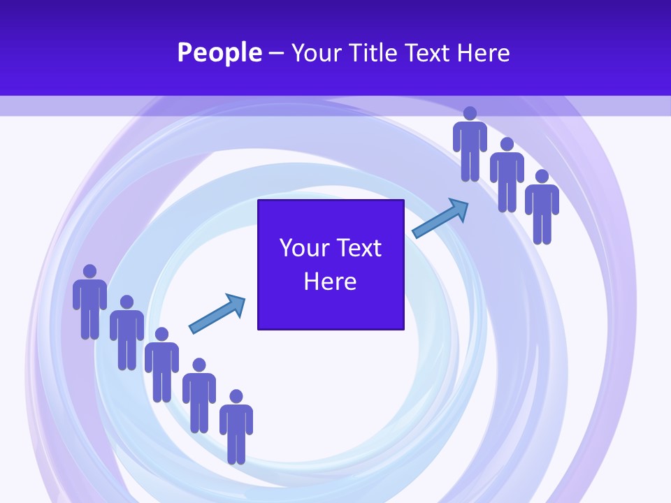 Circle Photo Frame Blue PowerPoint Template