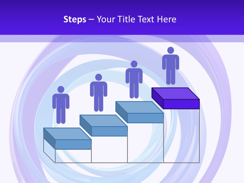 Circle Photo Frame Blue PowerPoint Template