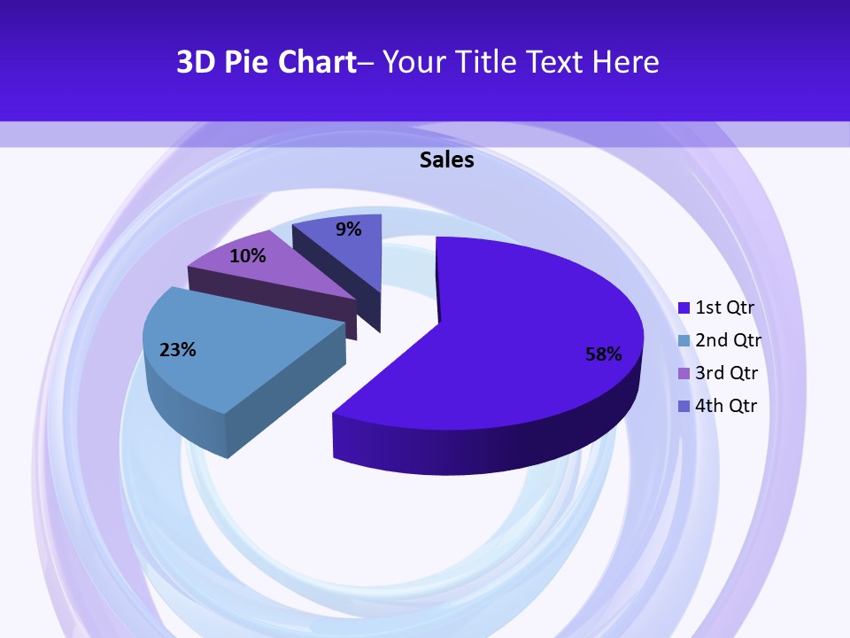 Circle Photo Frame Blue PowerPoint Template