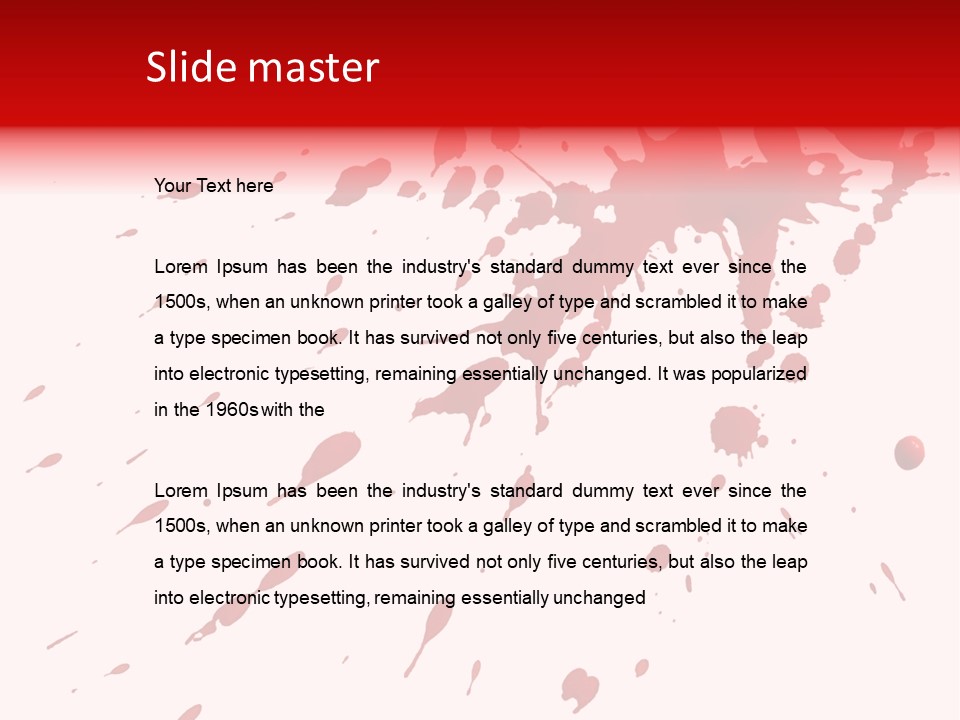 Splat Brush Isolated PowerPoint Template