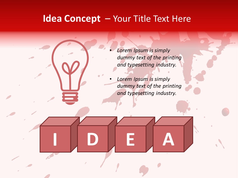 Splat Brush Isolated PowerPoint Template