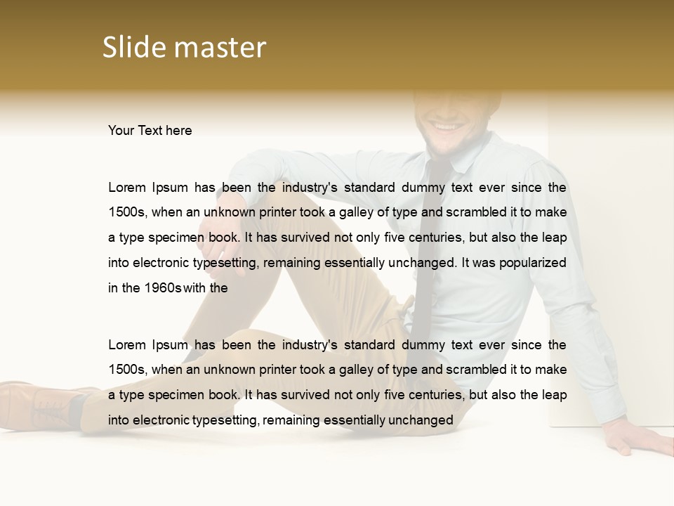 Studio Shot Businessman Handsome PowerPoint Template