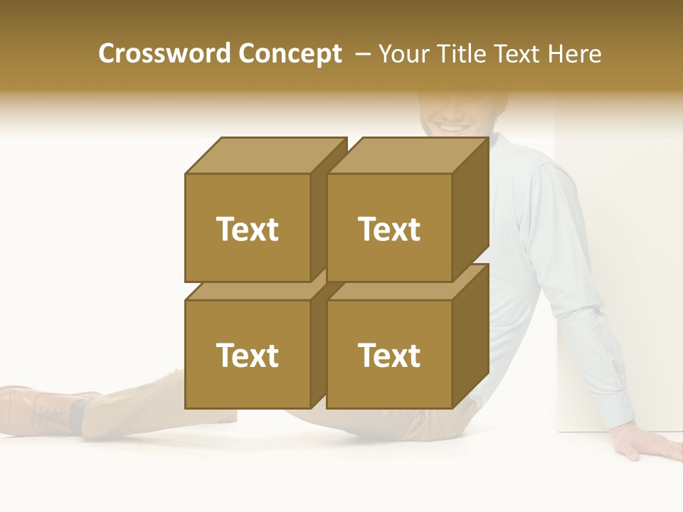 Studio Shot Businessman Handsome PowerPoint Template