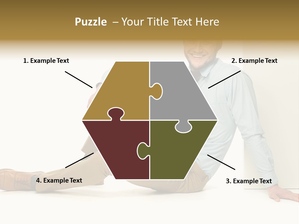 Studio Shot Businessman Handsome PowerPoint Template