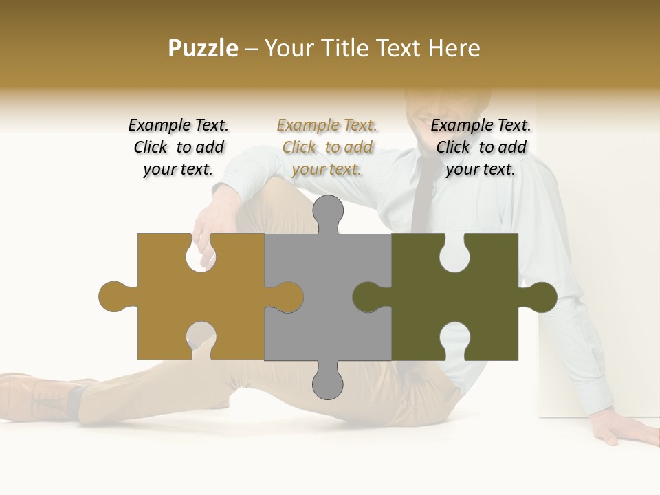 Studio Shot Businessman Handsome PowerPoint Template