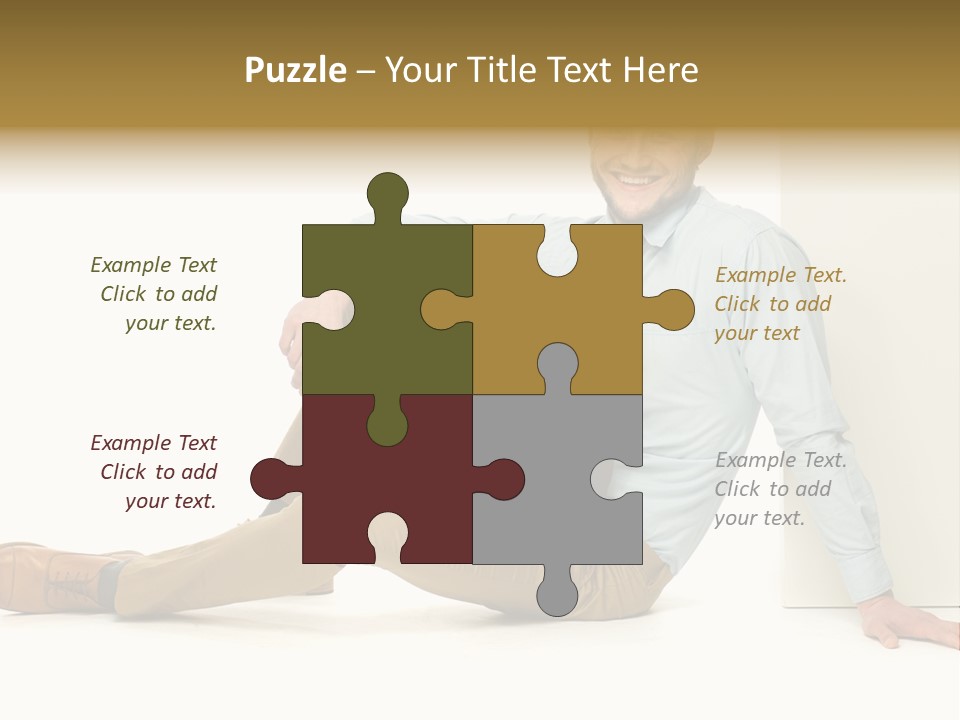 Studio Shot Businessman Handsome PowerPoint Template