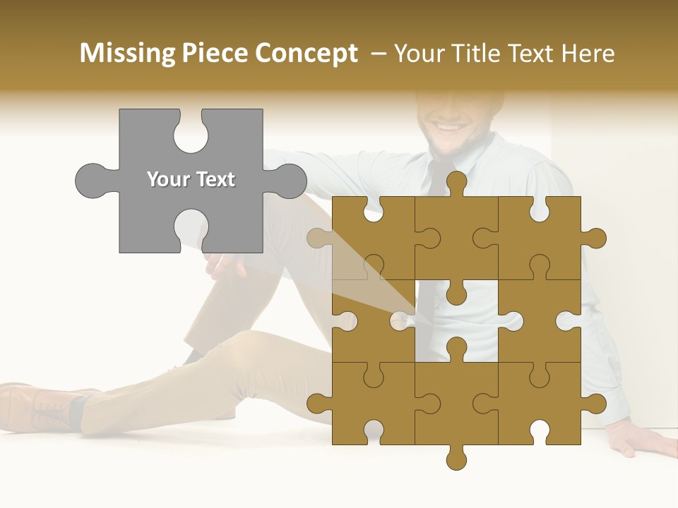 Studio Shot Businessman Handsome PowerPoint Template