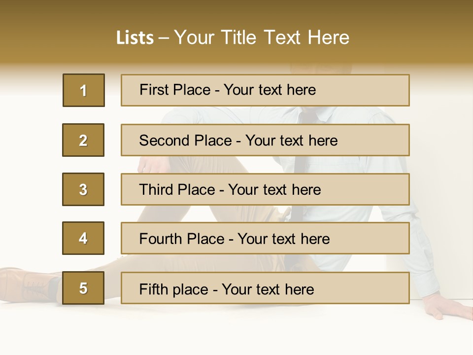 Studio Shot Businessman Handsome PowerPoint Template