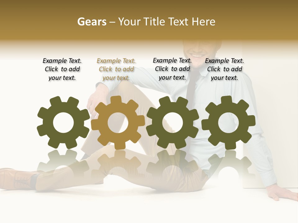 Studio Shot Businessman Handsome PowerPoint Template