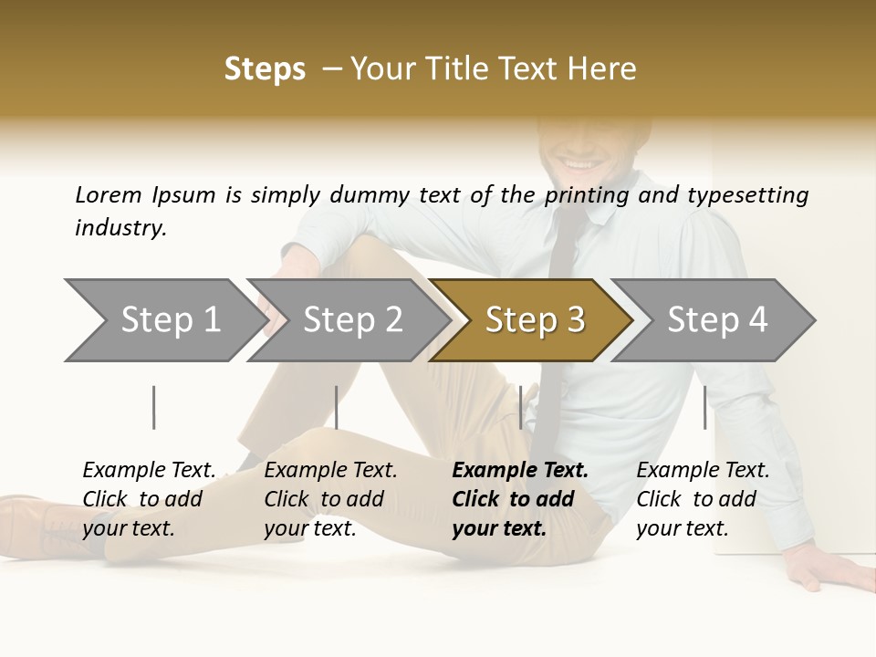 Studio Shot Businessman Handsome PowerPoint Template