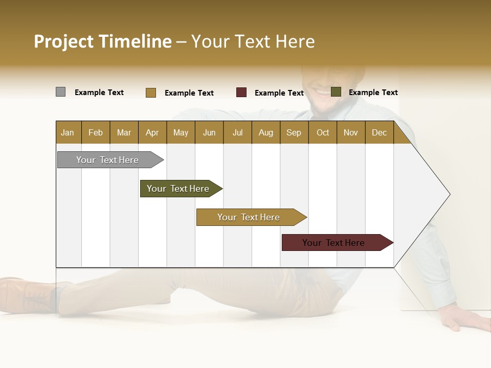 Studio Shot Businessman Handsome PowerPoint Template