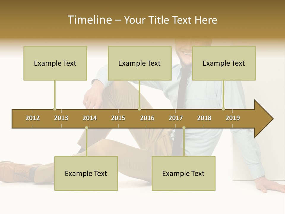 Studio Shot Businessman Handsome PowerPoint Template