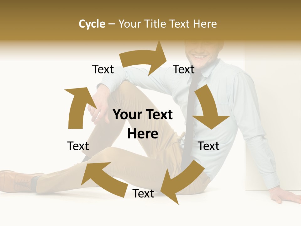 Studio Shot Businessman Handsome PowerPoint Template