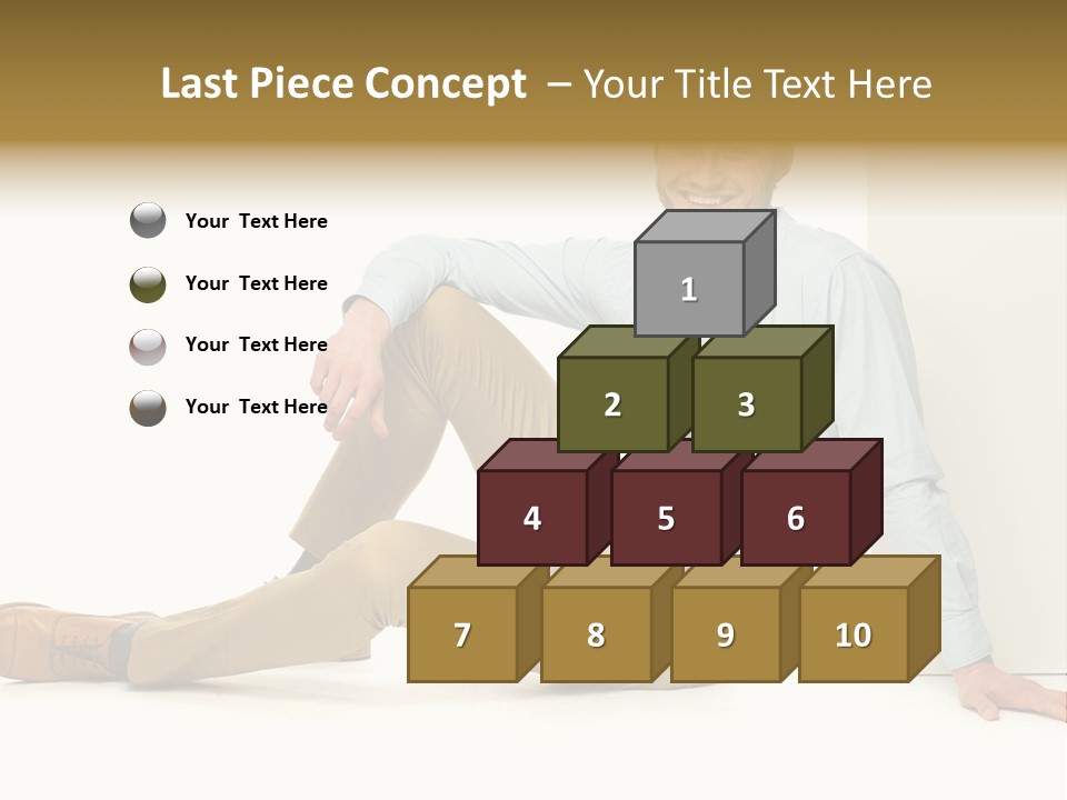 Studio Shot Businessman Handsome PowerPoint Template