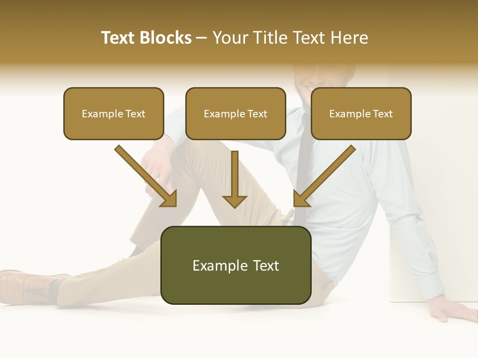 Studio Shot Businessman Handsome PowerPoint Template