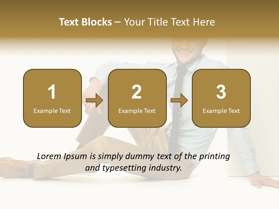 Studio Shot Businessman Handsome PowerPoint Template