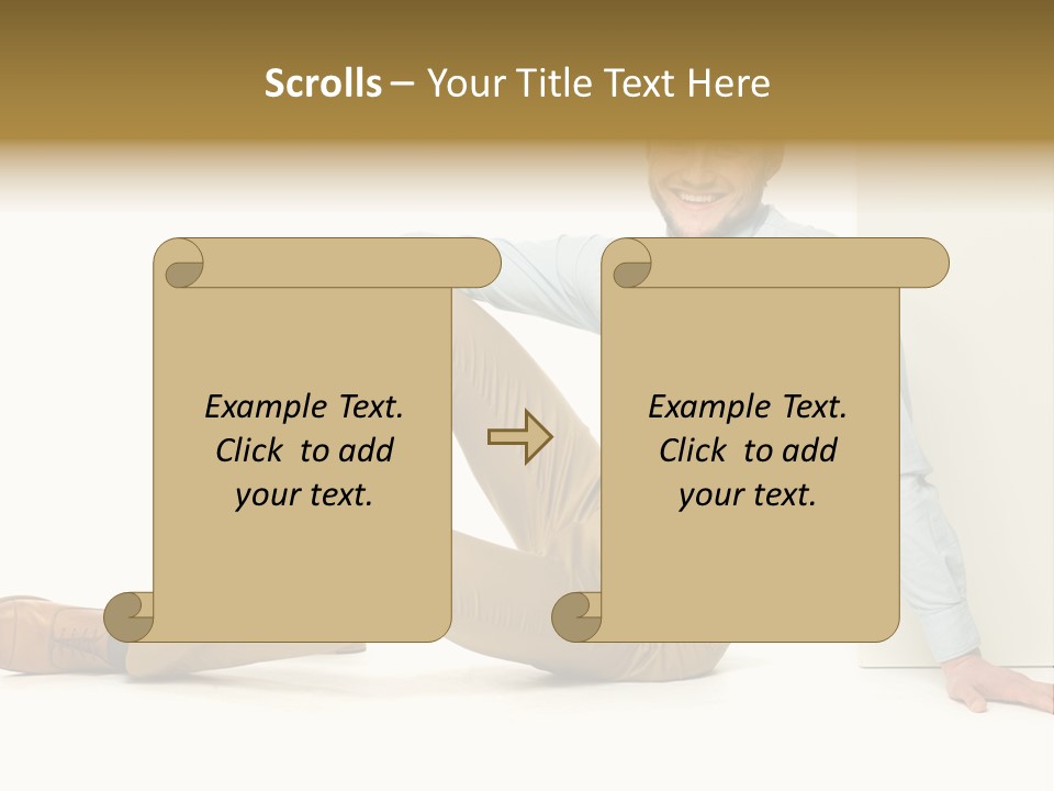 Studio Shot Businessman Handsome PowerPoint Template