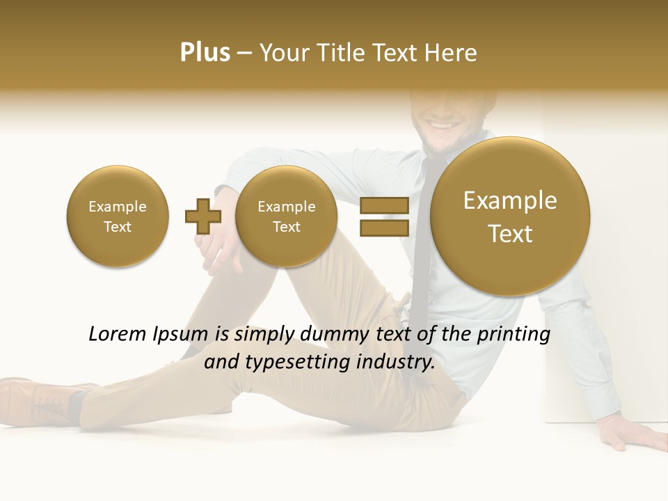 Studio Shot Businessman Handsome PowerPoint Template