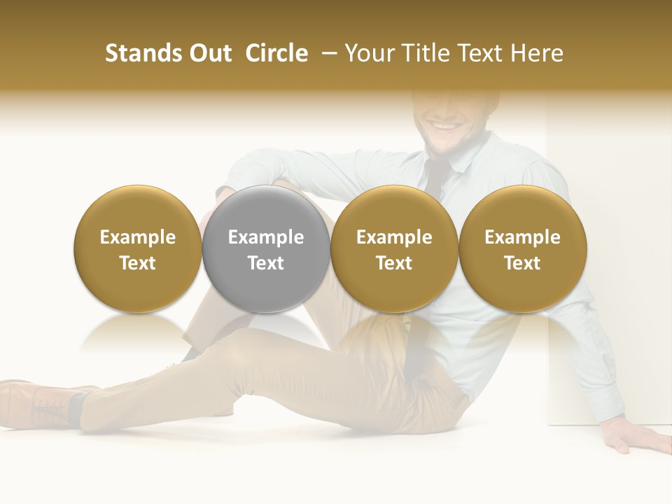 Studio Shot Businessman Handsome PowerPoint Template