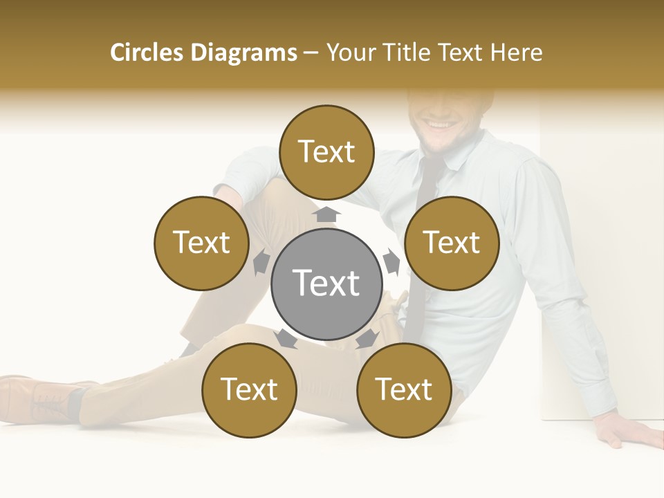 Studio Shot Businessman Handsome PowerPoint Template