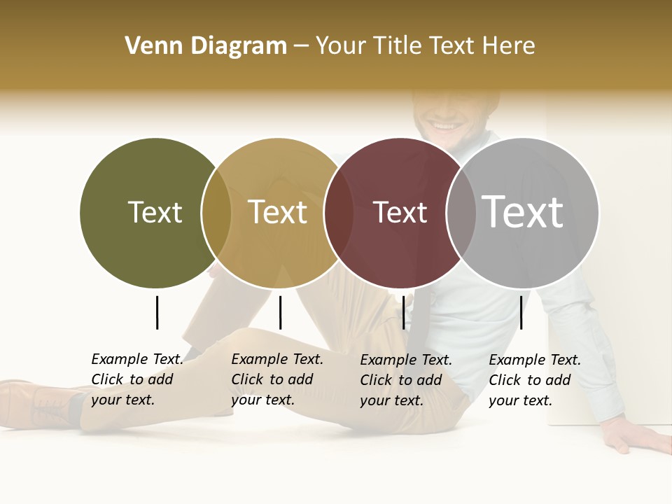 Studio Shot Businessman Handsome PowerPoint Template