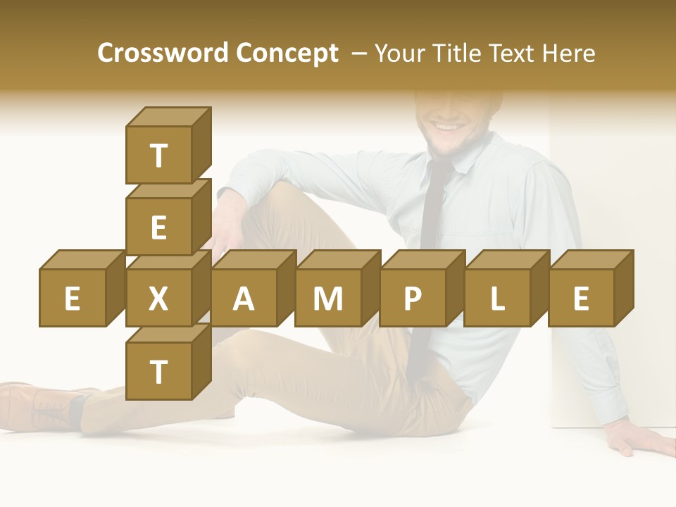 Studio Shot Businessman Handsome PowerPoint Template