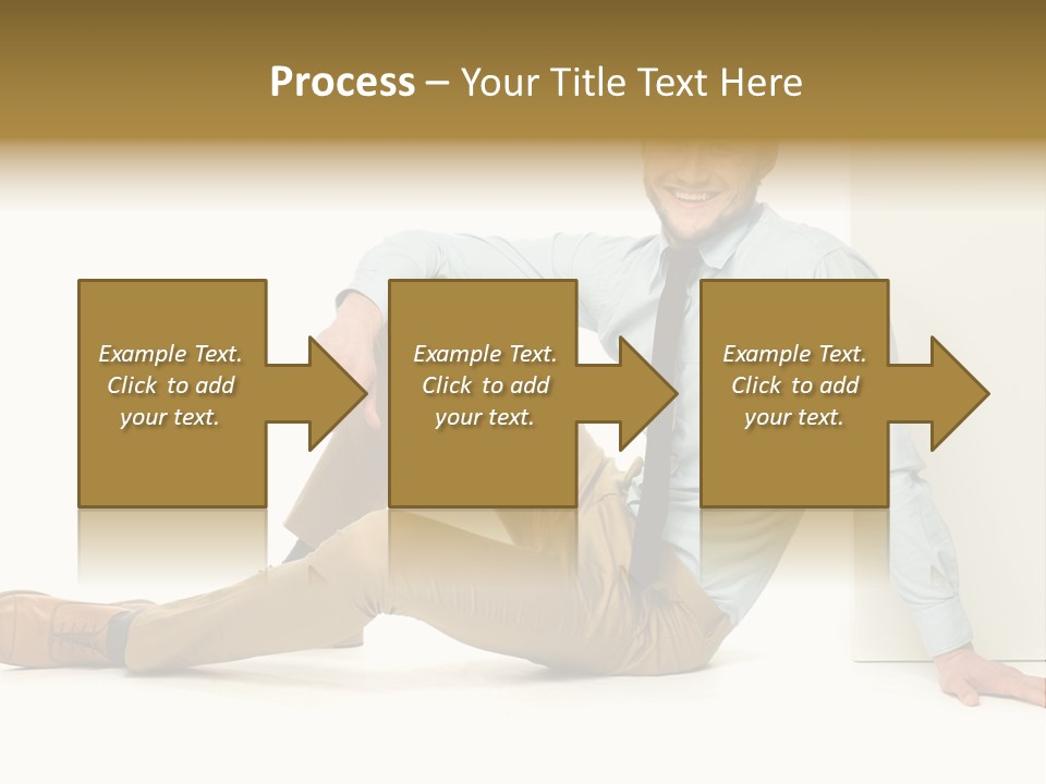 Studio Shot Businessman Handsome PowerPoint Template