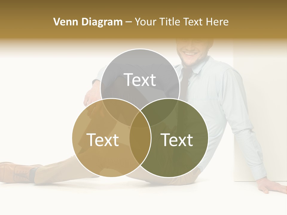 Studio Shot Businessman Handsome PowerPoint Template