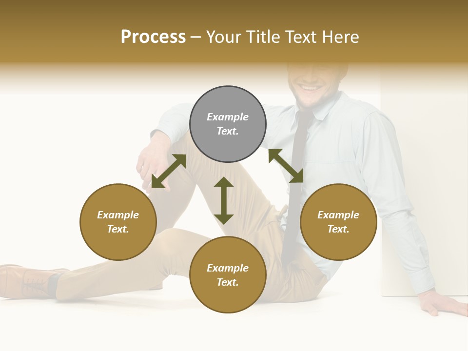 Studio Shot Businessman Handsome PowerPoint Template