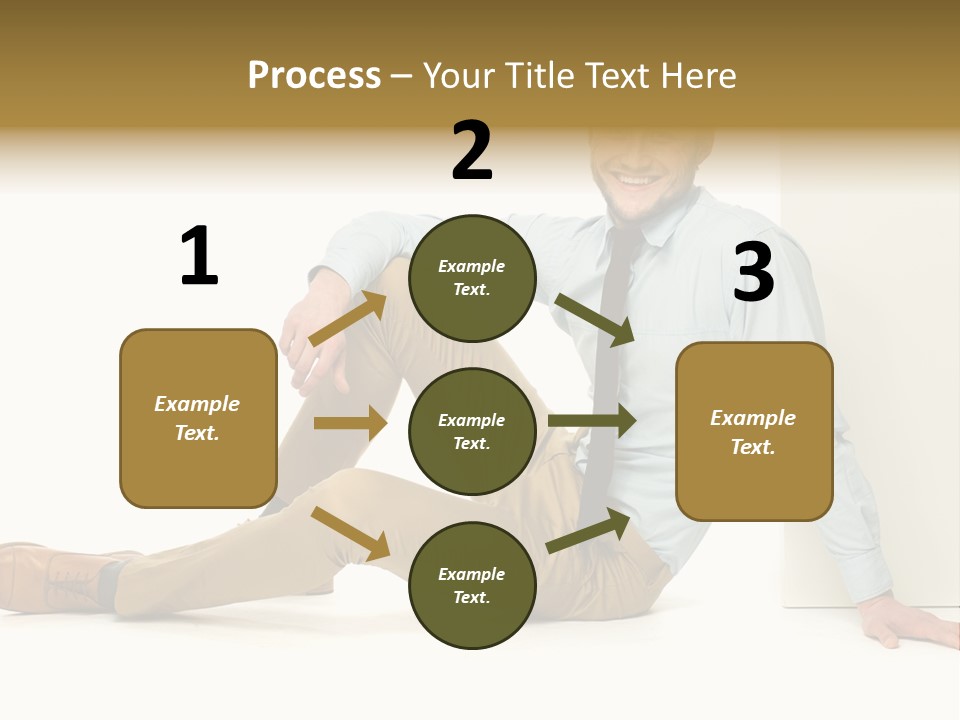 Studio Shot Businessman Handsome PowerPoint Template