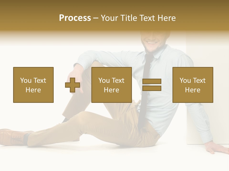 Studio Shot Businessman Handsome PowerPoint Template