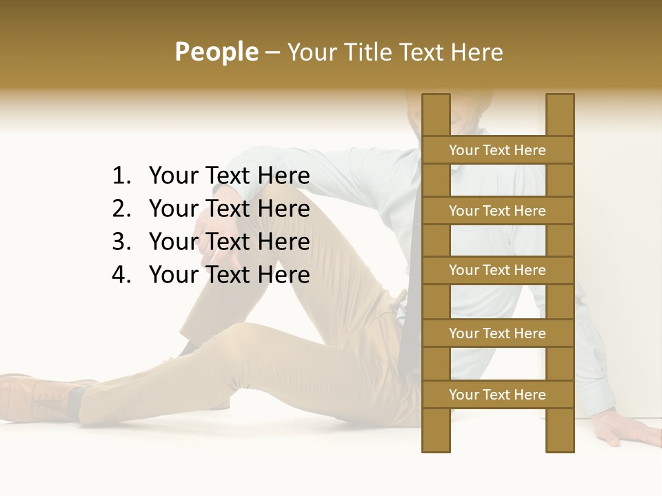 Studio Shot Businessman Handsome PowerPoint Template